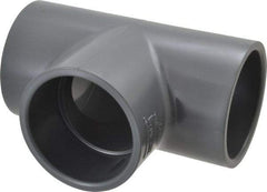 Value Collection - 3" PVC Plastic Pipe Tee - Schedule 80, Slip x Slip x Slip End Connections - Industrial Tool & Supply