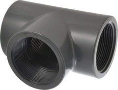 Value Collection - 3" PVC Plastic Pipe Tee - Schedule 80, FIPT x FIPT x FIPT End Connections - Industrial Tool & Supply