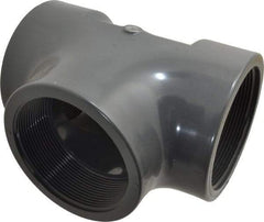 Value Collection - 4" PVC Plastic Pipe Tee - Schedule 80, FIPT x FIPT x FIPT End Connections - Industrial Tool & Supply