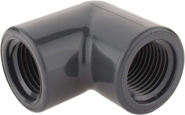 Value Collection - 1/2" PVC Plastic Pipe 90° Elbow - Schedule 80, FIPT x FIPT End Connections - Industrial Tool & Supply