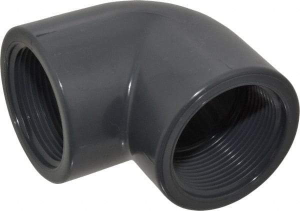 Value Collection - 1-1/2" PVC Plastic Pipe 90° Elbow - Schedule 80, FIPT x FIPT End Connections - Industrial Tool & Supply