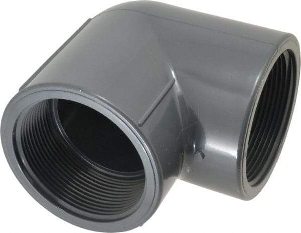 Value Collection - 3" PVC Plastic Pipe 90° Elbow - Schedule 80, FIPT x FIPT End Connections - Industrial Tool & Supply