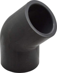 Value Collection - 1" PVC Plastic Pipe 45° Elbow - Schedule 80, Slip x Slip End Connections - Industrial Tool & Supply
