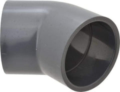 Value Collection - 3" PVC Plastic Pipe 45° Elbow - Schedule 80, Slip x Slip End Connections - Industrial Tool & Supply
