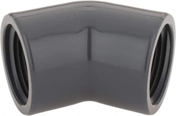 Value Collection - 3/4" PVC Plastic Pipe 45° Elbow - Schedule 80, FIPT x FIPT End Connections - Industrial Tool & Supply