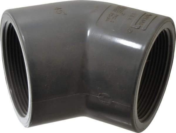 Value Collection - 3" PVC Plastic Pipe 45° Elbow - Schedule 80, FIPT x FIPT End Connections - Industrial Tool & Supply