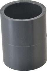 Value Collection - 1-1/2" PVC Plastic Pipe Coupling - Schedule 80, Slip x Slip End Connections - Industrial Tool & Supply