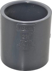 Value Collection - 2-1/2" PVC Plastic Pipe Coupling - Schedule 80, Slip x Slip End Connections - Industrial Tool & Supply