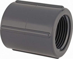 Value Collection - 1" PVC Plastic Pipe Coupling - Schedule 80, FIPT x FIPT End Connections - Industrial Tool & Supply