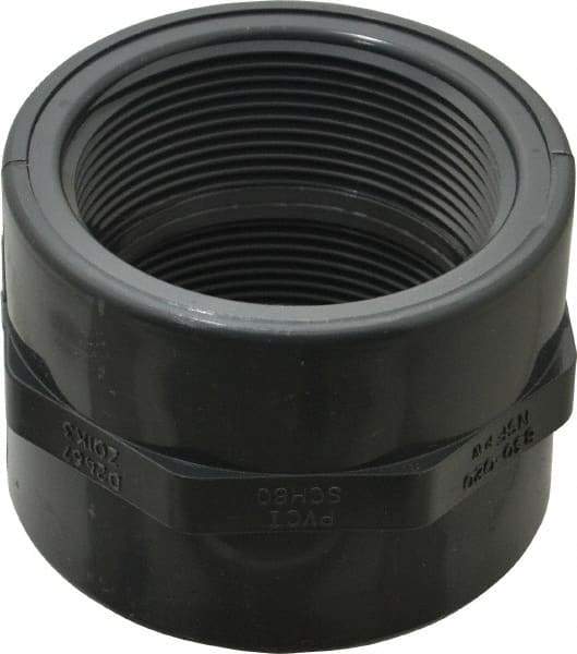Value Collection - 2" PVC Plastic Pipe Coupling - Schedule 80, FIPT x FIPT End Connections - Industrial Tool & Supply