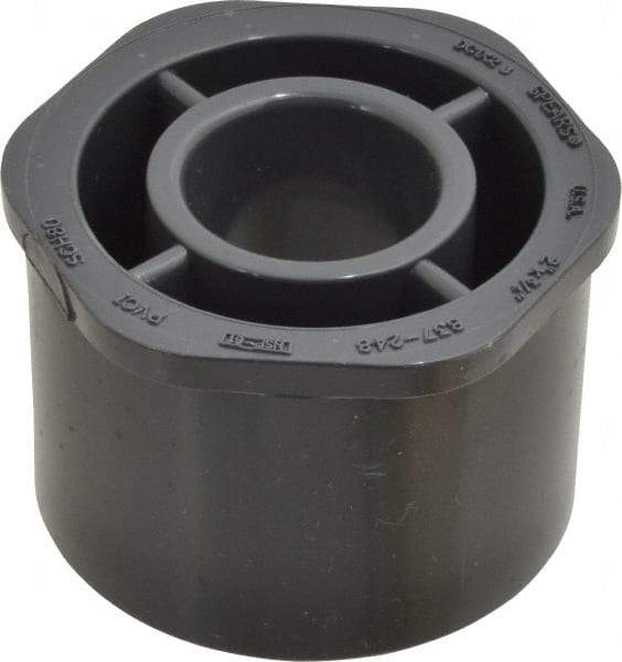 Value Collection - 2 x 3/4" PVC Plastic Pipe Bushing - Schedule 80, Spig x Slip End Connections - Industrial Tool & Supply