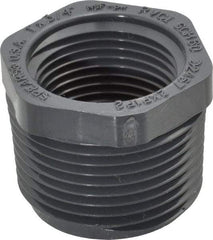 Value Collection - 1 x 3/4" PVC Plastic Pipe Bushing - Schedule 80, MIPT x FIPT End Connections - Industrial Tool & Supply