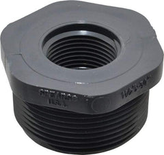 Value Collection - 1-1/2 x 3/4" PVC Plastic Pipe Bushing - Schedule 80, MIPT x FIPT End Connections - Industrial Tool & Supply