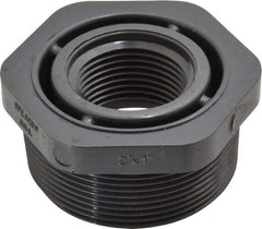Value Collection - 2 x 1" PVC Plastic Pipe Bushing - Schedule 80, MIPT x FIPT End Connections - Industrial Tool & Supply