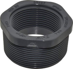 Value Collection - 2 x 1-1/2" PVC Plastic Pipe Bushing - Schedule 80, MIPT x FIPT End Connections - Industrial Tool & Supply