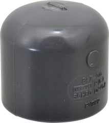 Value Collection - 1" PVC Plastic Pipe End Cap - Schedule 80, Slip End Connections - Industrial Tool & Supply