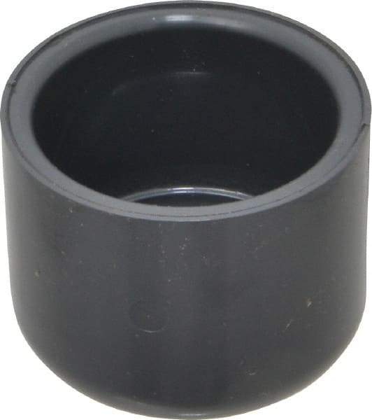 Value Collection - 1-1/2" PVC Plastic Pipe End Cap - Schedule 80, Slip End Connections - Industrial Tool & Supply