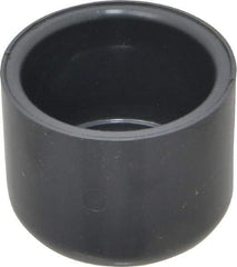 Value Collection - 1-1/2" PVC Plastic Pipe End Cap - Schedule 80, Slip End Connections - Industrial Tool & Supply
