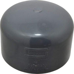 Value Collection - 4" PVC Plastic Pipe End Cap - Schedule 80, Slip End Connections - Industrial Tool & Supply