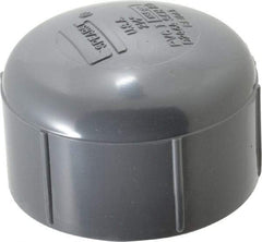Value Collection - 2-1/2" PVC Plastic Pipe End Cap - Schedule 80, FIPT End Connections - Industrial Tool & Supply