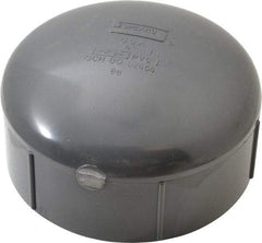 Value Collection - 4" PVC Plastic Pipe End Cap - Schedule 80, FIPT End Connections - Industrial Tool & Supply