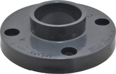 Value Collection - 2" PVC Plastic Pipe Flange (One Piece) - Schedule 80, Slip End Connections - Industrial Tool & Supply