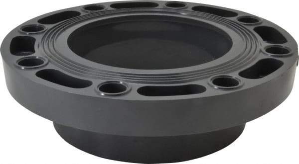 Value Collection - 6" PVC Plastic Pipe Flange (One Piece) - Schedule 80, Slip End Connections - Industrial Tool & Supply
