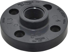 Value Collection - 1" PVC Plastic Pipe Flange (One Piece) - Schedule 80, FIPT End Connections - Industrial Tool & Supply