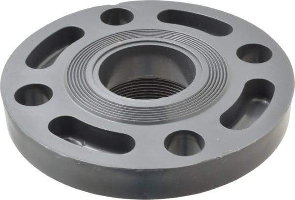 Value Collection - 2" PVC Plastic Pipe Flange (One Piece) - Schedule 80, FIPT End Connections - Industrial Tool & Supply