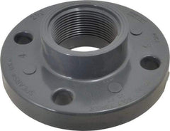 Value Collection - 2-1/2" PVC Plastic Pipe Flange (One Piece) - Schedule 80, FIPT End Connections - Industrial Tool & Supply