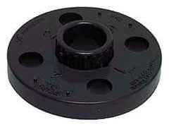 Value Collection - 8" PVC Plastic Pipe Flange (One Piece) - Schedule 80, Slip End Connections - Industrial Tool & Supply