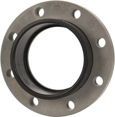 Value Collection - 6" PVC Plastic Pipe Flange (Two Piece) - Schedule 80, Slip End Connections - Industrial Tool & Supply