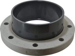 Value Collection - 8" PVC Plastic Pipe Flange (Two Piece) - Schedule 80, Slip End Connections - Industrial Tool & Supply