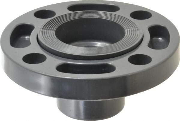Value Collection - 2" PVC Plastic Pipe Flange (Two Piece) - Schedule 80, Spig End Connections - Industrial Tool & Supply