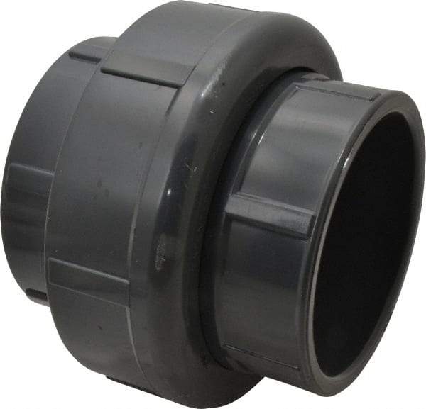Value Collection - 4" PVC Plastic Pipe Union with Viton O-Ring - Schedule 80, Slip x Slip End Connections - Industrial Tool & Supply
