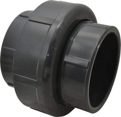 Value Collection - 4" PVC Plastic Pipe Union with Viton O-Ring - Schedule 80, Slip x Slip End Connections - Industrial Tool & Supply