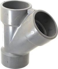 Value Collection - 3" PVC Plastic Pipe Wye - Schedule 80, Slip End Connections - Industrial Tool & Supply