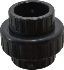 Value Collection - 1-1/2" PVC Plastic Pipe Union with EPDM O-Ring - Schedule 80, Slip x Slip End Connections - Industrial Tool & Supply