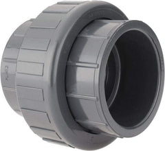 Value Collection - 3" PVC Plastic Pipe Union with EPDM O-Ring - Schedule 80, Slip x Slip End Connections - Industrial Tool & Supply