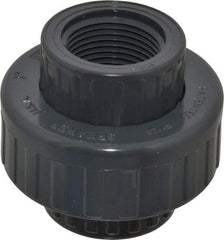 Value Collection - 1" PVC Plastic Pipe Union with EPDM O-Ring - Schedule 80, FIPT x FIPT End Connections - Industrial Tool & Supply