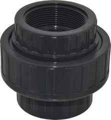 Value Collection - 2" PVC Plastic Pipe Union with EPDM O-Ring - Schedule 80, FIPT x FIPT End Connections - Industrial Tool & Supply