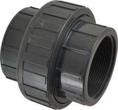Value Collection - 3" PVC Plastic Pipe Union with EPDM O-Ring - Schedule 80, FIPT x FIPT End Connections - Industrial Tool & Supply