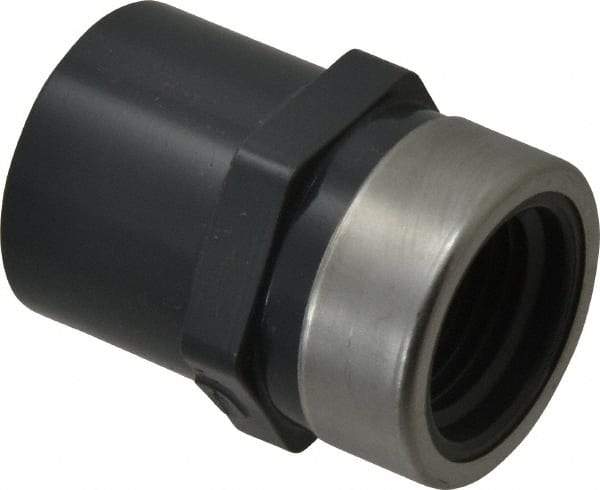 Value Collection - 1/2" PVC Plastic Pipe Reinforced Female Adapter - Slip x SR FIPT End Connections - Industrial Tool & Supply