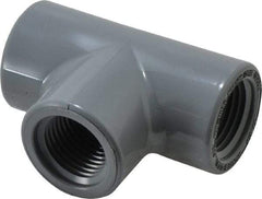 Value Collection - 1/2" CPVC Plastic Pipe Tee - Schedule 80, FIPT x FIPT x FIPT End Connections - Industrial Tool & Supply