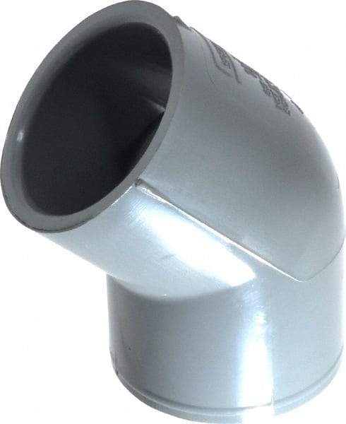 Value Collection - 1-1/2" CPVC Plastic Pipe 45° Elbow - Schedule 80, Slip x Slip End Connections - Industrial Tool & Supply