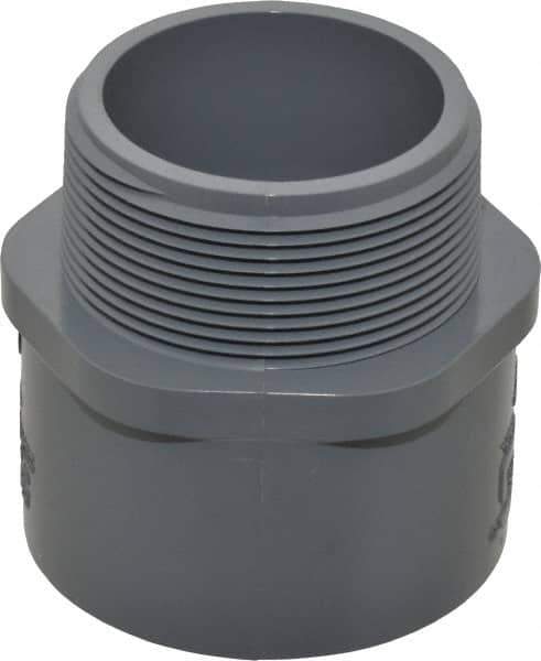 Value Collection - 2" CPVC Plastic Pipe Male Adapter - Schedule 80, MIPT x Slip End Connections - Industrial Tool & Supply