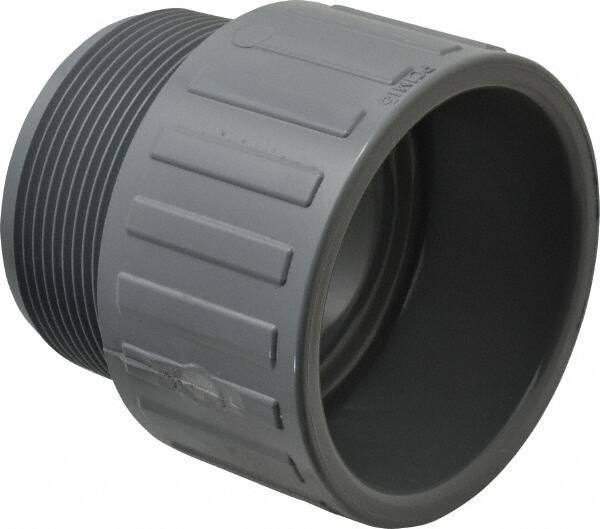 Value Collection - 3" CPVC Plastic Pipe Male Adapter - Schedule 80, MIPT x Slip End Connections - Industrial Tool & Supply