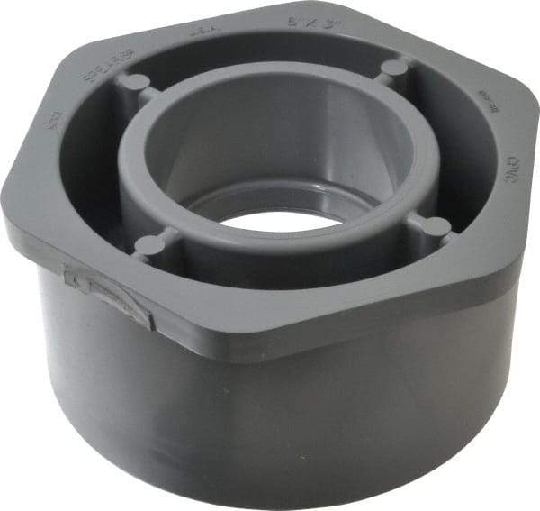 Value Collection - 6 x 3" CPVC Plastic Pipe Bushing - Schedule 80, Spig x Slip End Connections - Industrial Tool & Supply