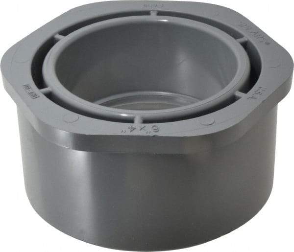Value Collection - 6 x 4" CPVC Plastic Pipe Bushing - Schedule 80, Spig x Slip End Connections - Industrial Tool & Supply