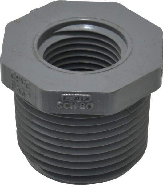 Value Collection - 1 x 1/2" CPVC Plastic Pipe Bushing - Schedule 80, MIPT x FIPT End Connections - Industrial Tool & Supply